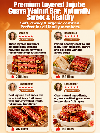 🔴Sweet & Sour Jujube Guava Sandwich Snacks  Soft Chewy Natural Dried Fruit Treat